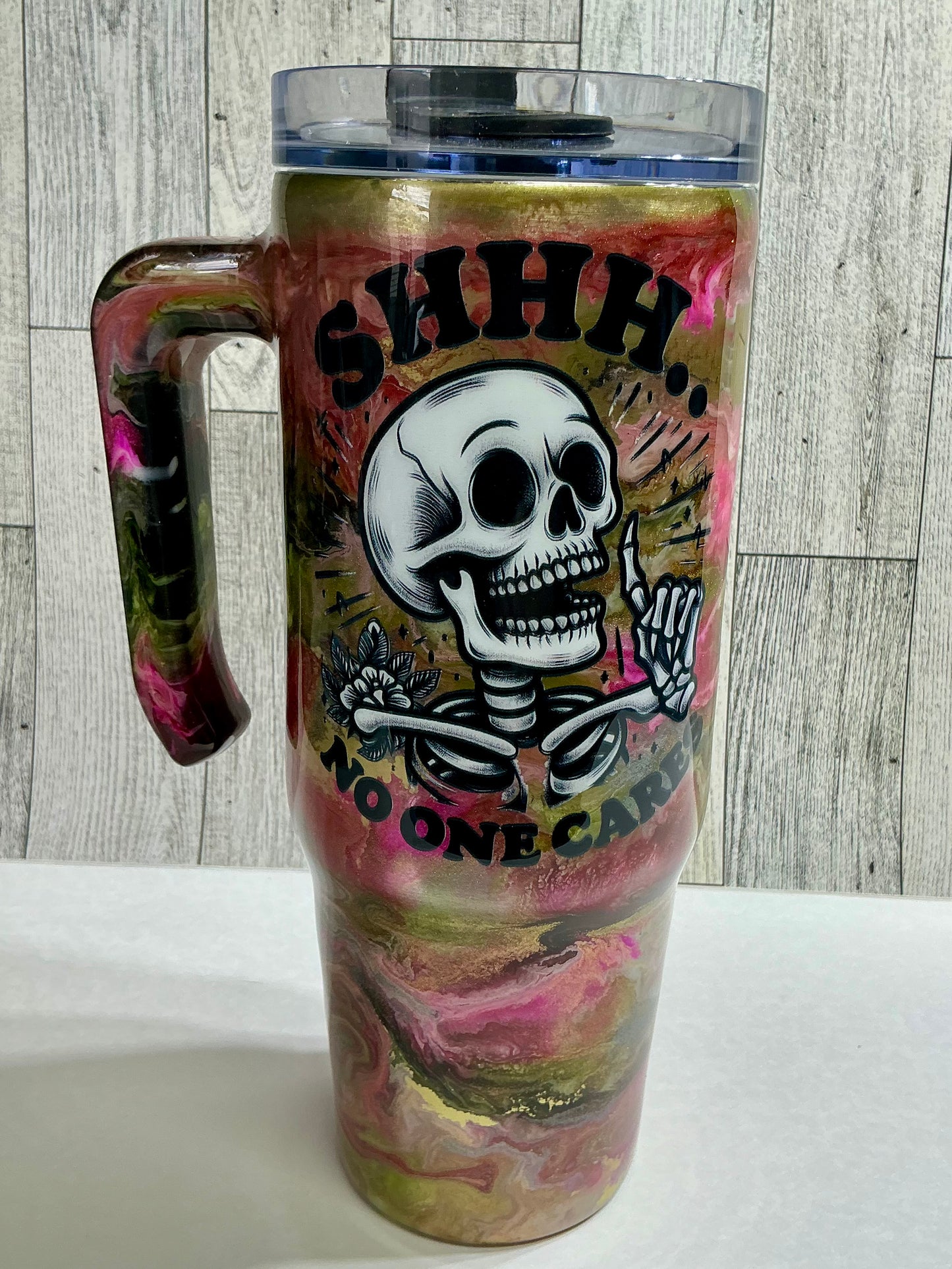 Shhh No One Cares Tumbler