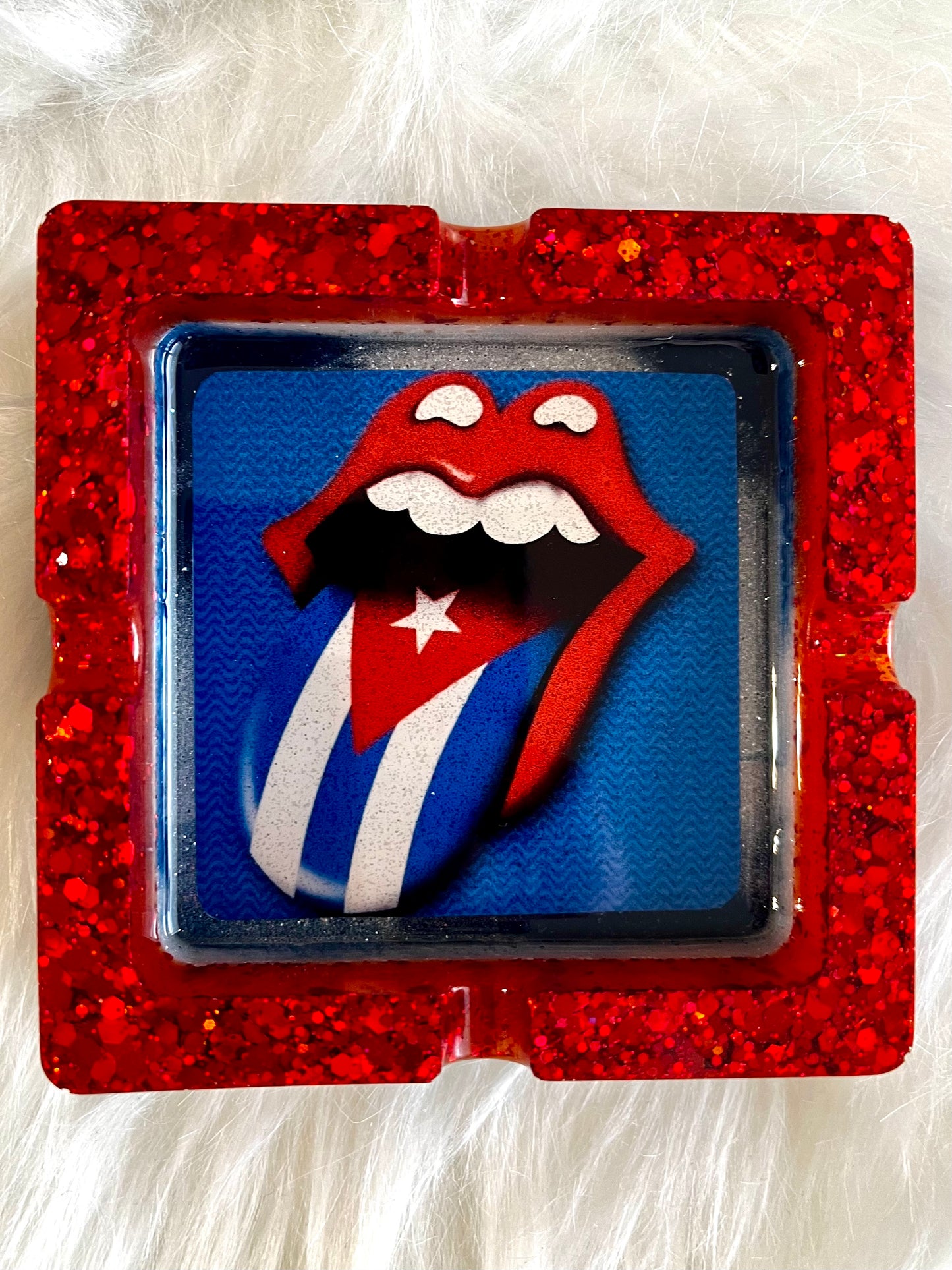 Puerto Rican glitter Ashtray