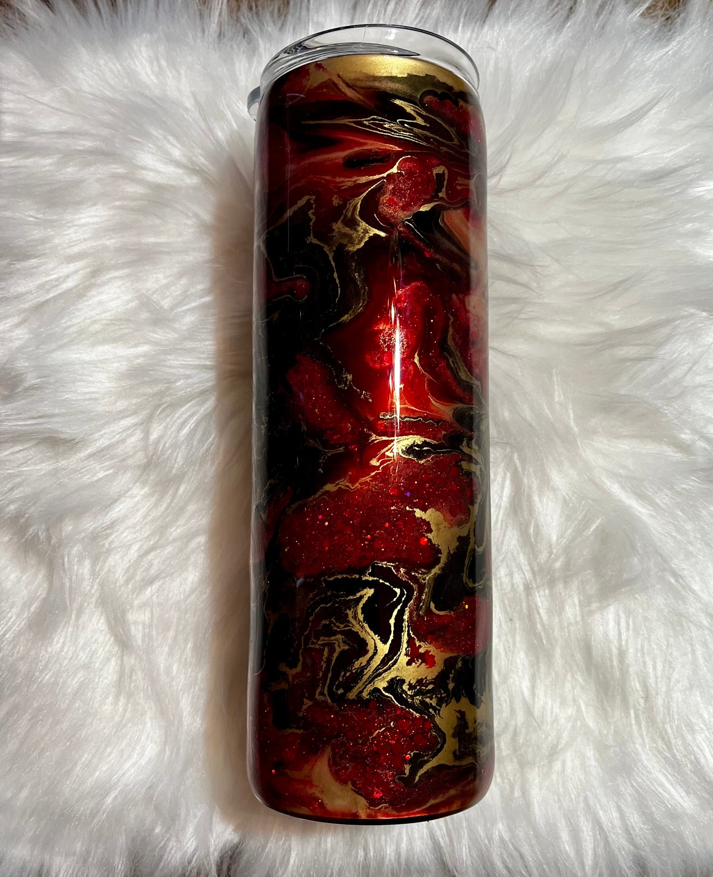 30 Ounce Skinny Tumbler (gold swirl)