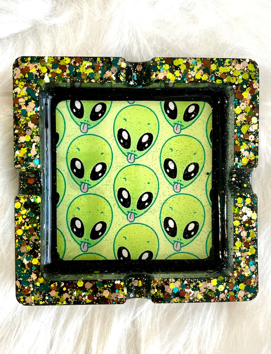 Alien  glitter Ashtray