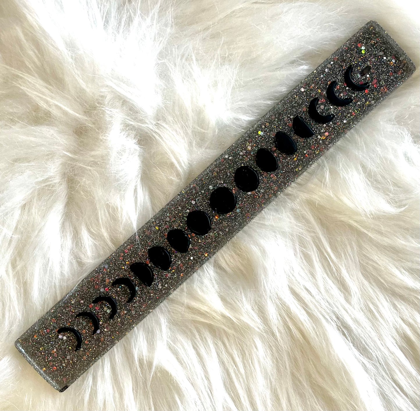 D.Silver moon phase Incense holder-EVE