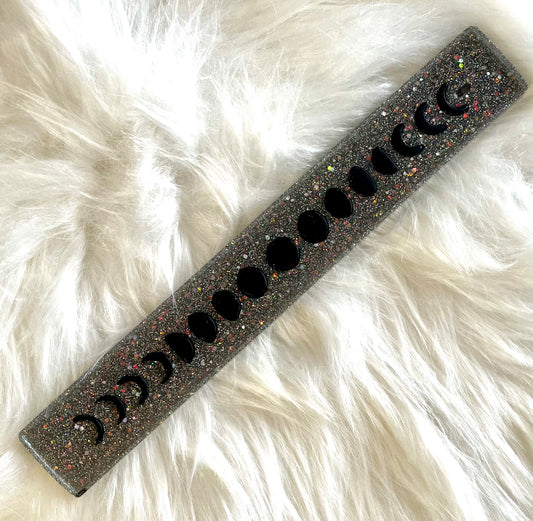 D.Silver moon phase Incense holder-EVE