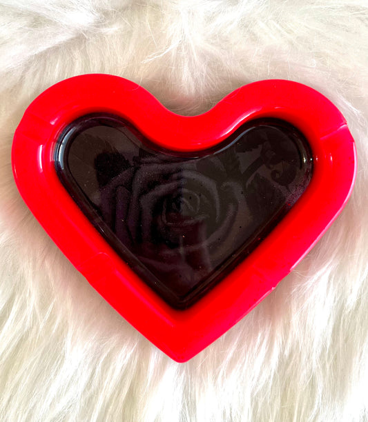 Neon Pink Rose heart ashtray