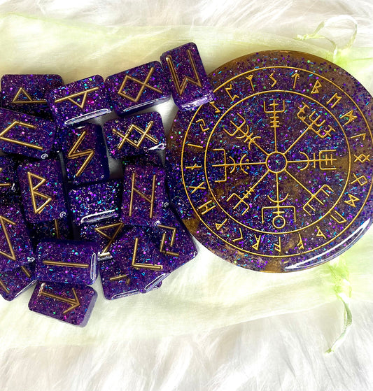 Purple-Gold Rune Stone Set-EVE