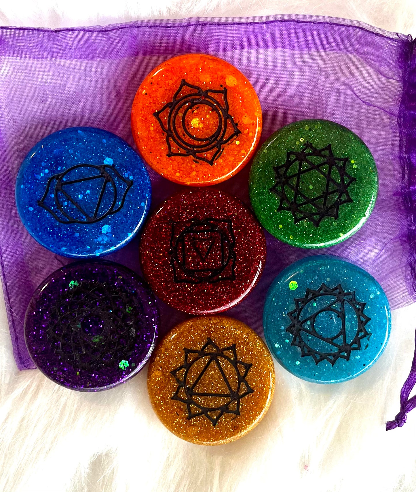 Glitter Chakra Stones-EVE