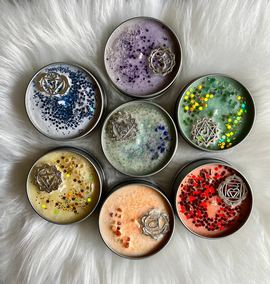 Chakra Candle Set w/ lid (CAB)